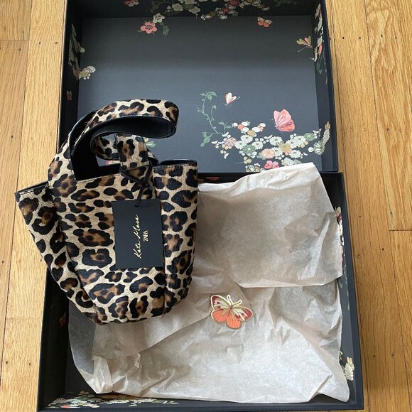Zara X Kate Moss ANIMAL PRINT LEATHER MINI BUCKET BAG, NWT - Picture 7 of 10